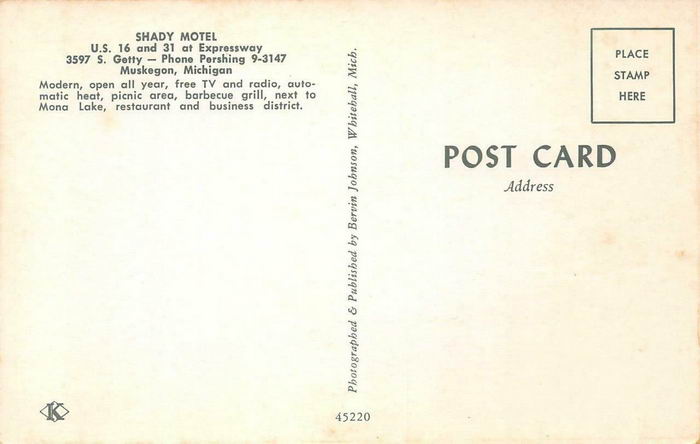 Shady Motel - 1960S Postcard (newer photo)